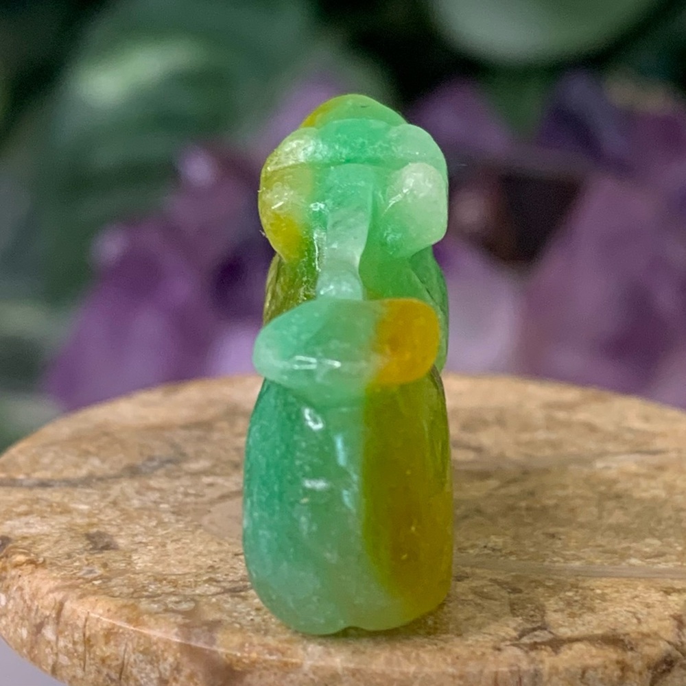 Green Honey Yellow Burma Jade Jadeite Pixiu Pendant Dragon Mythical Beast 1.1" - Picture 7 of 15
